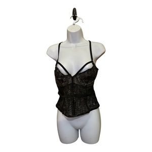 New Victoria’s Secret Black Lace Bustier top Sz 36 D